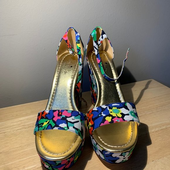 Kate Spade Dabney Margarita Floral Print Platform Sandal - Picture 3 of 3